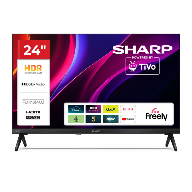 Sharp 1T-C24HE2245KB HDR TV in Black