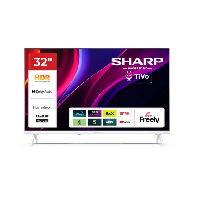 Sharp 1T-C32HE2245KW TV 32inch HD Ready TiVo Smart TV - White