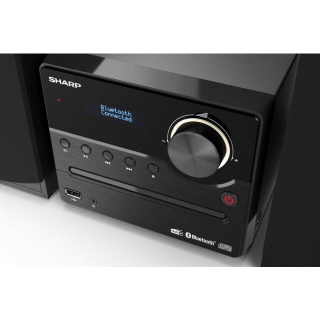 Sharp XL-B517D(BK) Wireless Hi-Fi Micro System - Black With Bluetooth