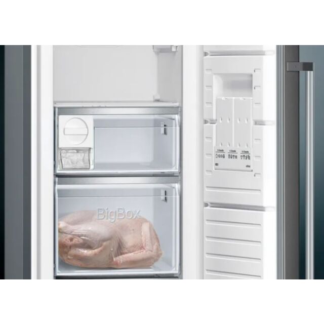 Siemens GS36NAXEP Tall Freezer 186x60cm - Black Steel
