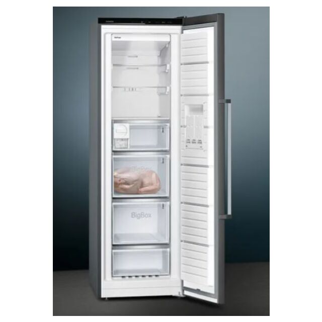 Siemens GS36NAXEP Tall Freezer 186x60cm - Black Steel