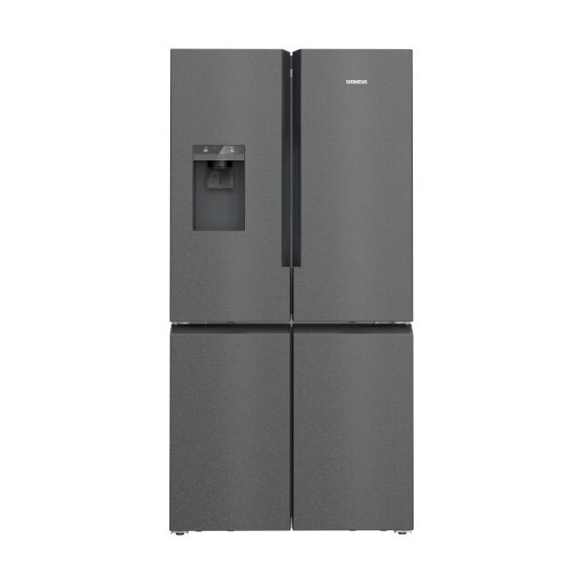 Siemens KF96DPXEA American Fridge Freezer, 4 Door - Black Steel