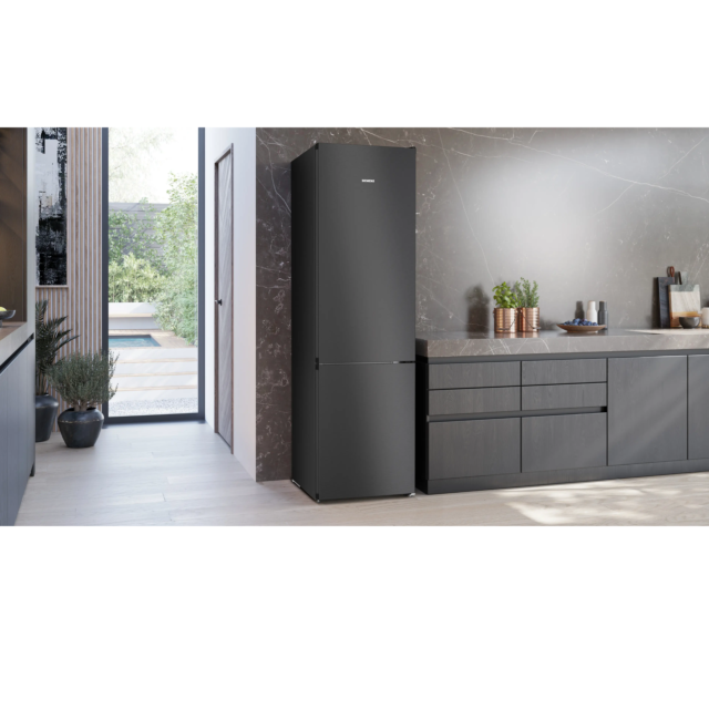 Siemens KG39NVXBG Fridge Freezer Black Steel 70/30, 60Cm Wide