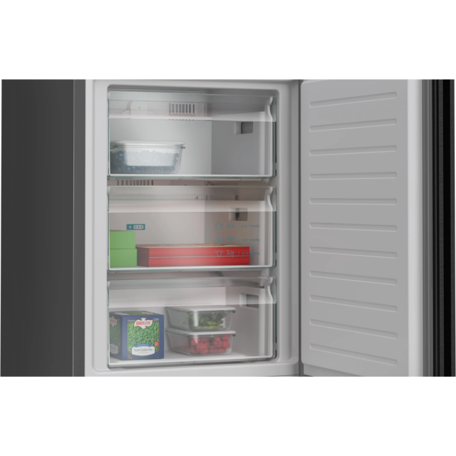 Siemens KG39NVXBG Fridge Freezer Black Steel 70/30, 60Cm Wide