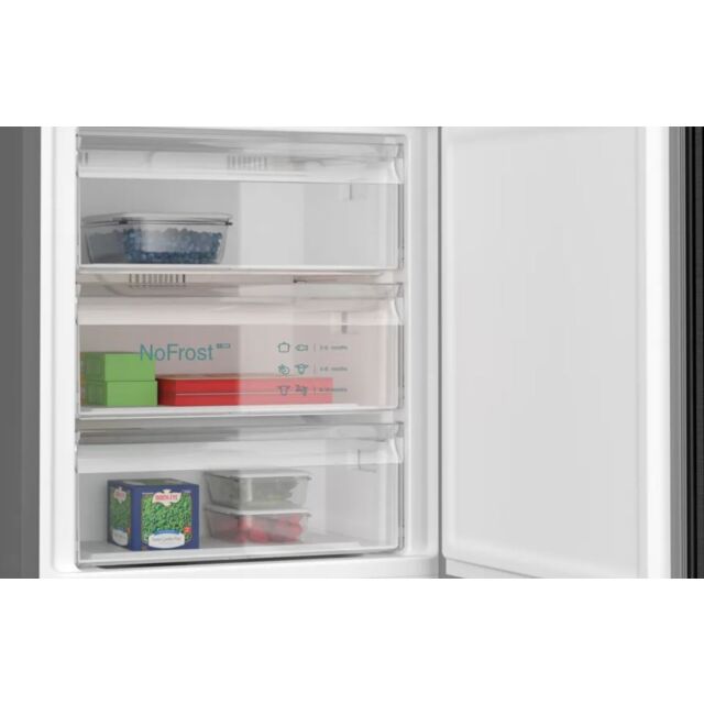 Siemens KG49NXXCF Fridge Freezer - Black Steel
