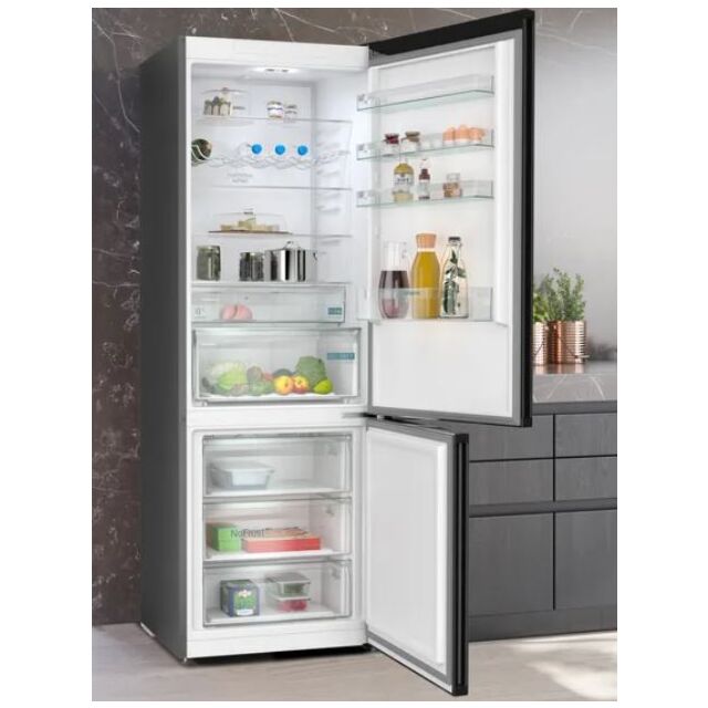 Siemens KG49NXXCF Fridge Freezer - Black Steel