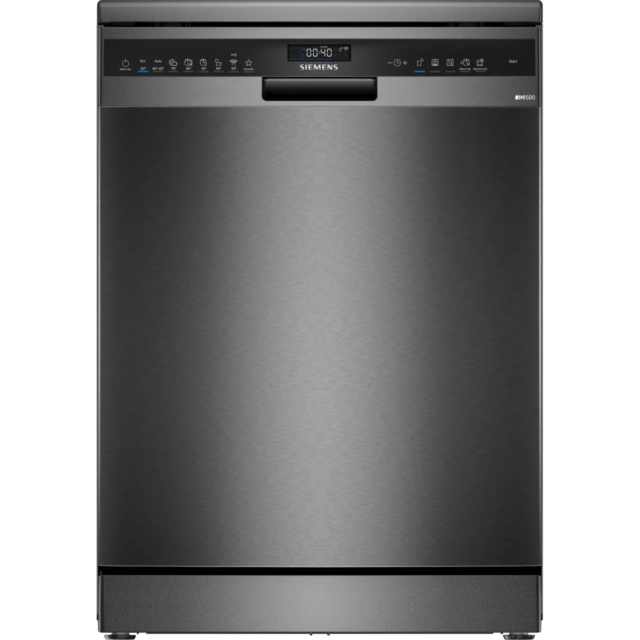 Siemens SN25EC13CE Dishwasher Iq500, Black Steel, Vario Drawer 14 Place