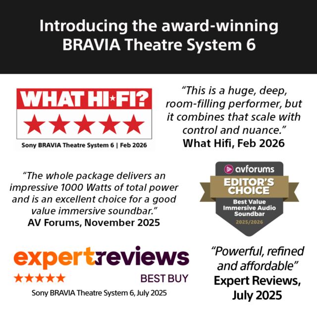 Sony HTS60.CEK 5.1ch BRAVIA Theatre System 6 Dolby Atmos? Home Theatre System - Black