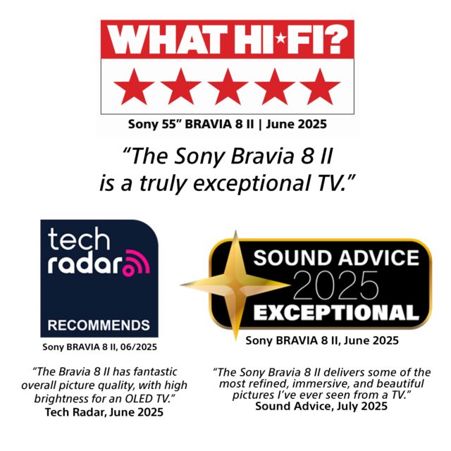 Sony K65XR8M25B.UKA TV 65inch 4K Bravia 8 II QD-OLED Google TV