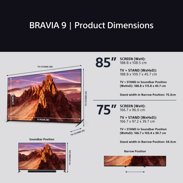 Sony K75XR90PU 75inch 4K QLED TV