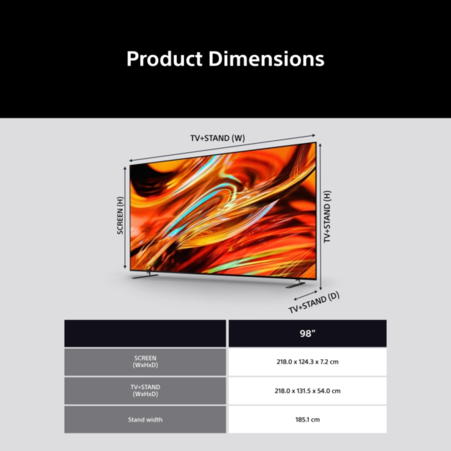 Sony K98XR75M2PB.UKA Bravia 7.2 TV 98inch 4K True Rgb Led, Smart Google TV