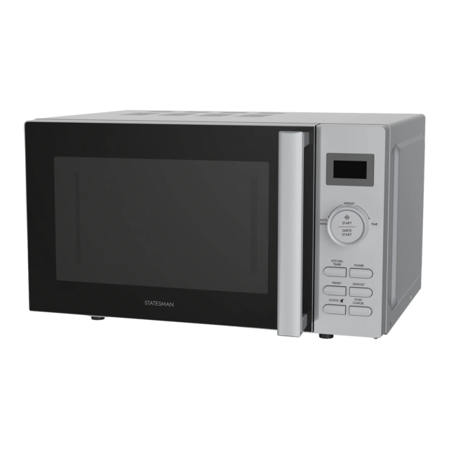 Statesman SKMS0820DSS Microwave 20Ltr 800W, Stainless Steel Cavity, Silver