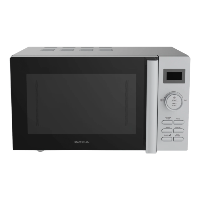 Statesman SKMS0820DSS Microwave 20Ltr 800W, Stainless Steel Cavity, Silver