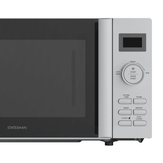 Statesman SKMS0820DSS Microwave 20Ltr 800W, Stainless Steel Cavity, Silver