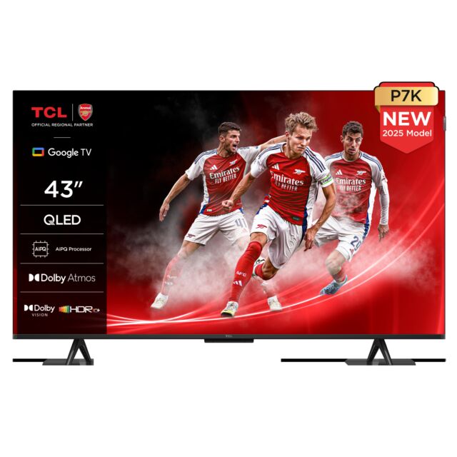 TCL 43P7K-UK 43inch 4K QLED Direct LED HDR Google TV