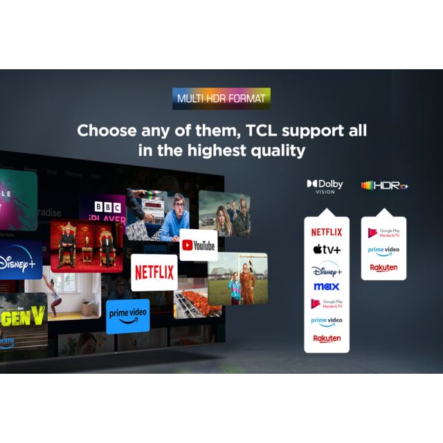TCL 43P7K-UK 43inch 4K QLED Direct LED HDR Google TV