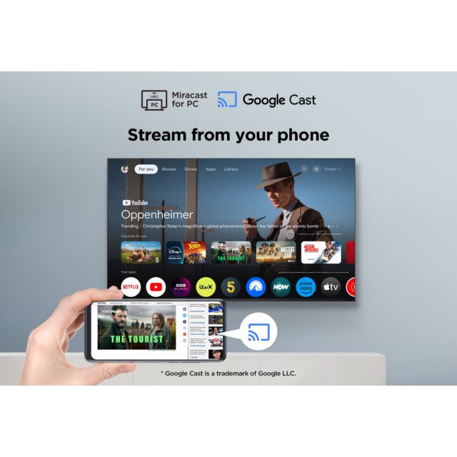 TCL 55P7K-UK 55inch 4K QLED Direct LED HDR Google TV