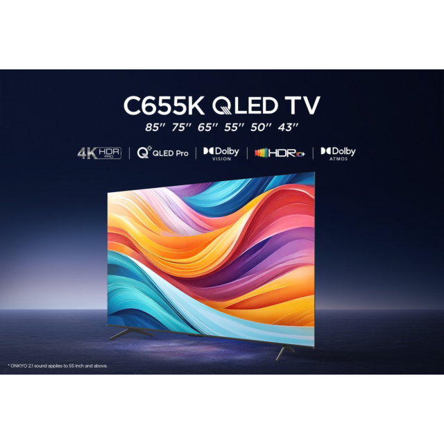 TCL 75C655K 75inch 4K QLED HDR Pro Android TV