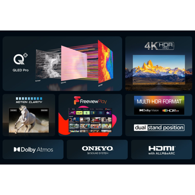 TCL 75C655K 75inch 4K QLED HDR Pro Android TV