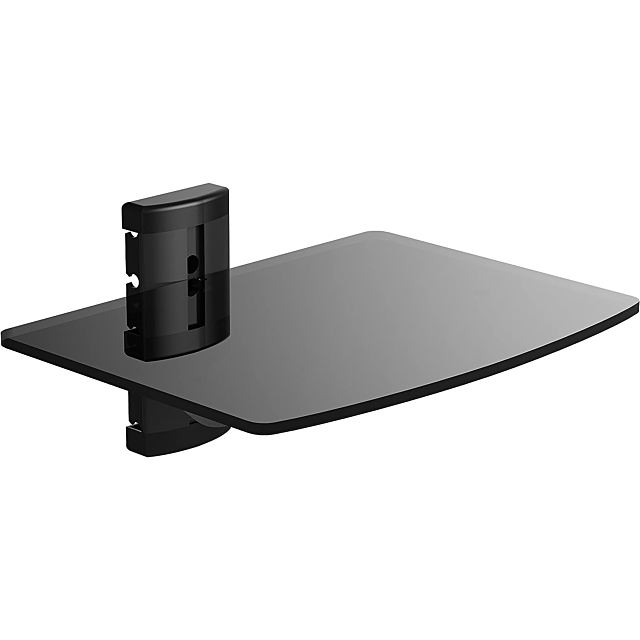 TTAP TTD-1-SHELF AV Single Glass Shelf Wall Mount