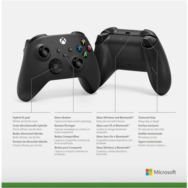 Xbox Wireless Controller Carbon Black V2