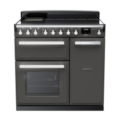 Rangemaster ESDL90EIPSLT/CM1 Estel Deluxe 90 Induction Range cooker - Slate with Chrome Trim