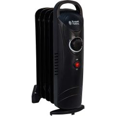 Russell Hobbs RHOFR3001 Oil Filled Small Heater 650W 5Fin - Black