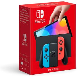 Nintendo SWITCH HW OLED Gaming Console - Neon Blue + Red